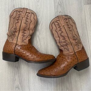 DAN POST Brown Leather Cowboy Boots Size 10.5 D